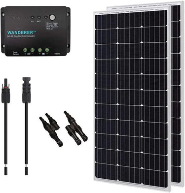 Open Box Renogy 200 Watts 12 Volts Monocrystalline Solar Bundle Kits