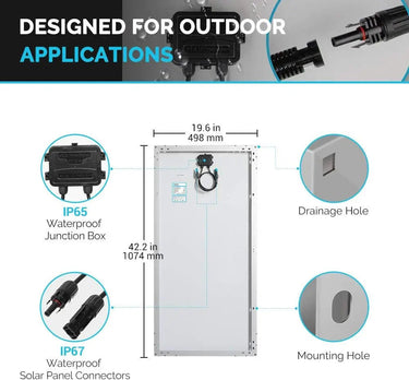 Open Box Renogy 200 Watts 12 Volts Monocrystalline Solar Bundle Kits
