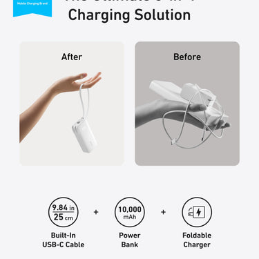 Anker Power Bank (10K, Fusion, Built-In Cable)