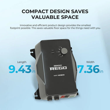 REGO 12V 60A MPPT Solar Charge Controller — 5FT 6AWG Cable