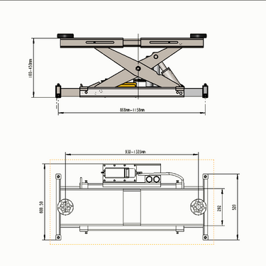 Katool KT-RJ70 7,000lbs Rolling Jack *Fits KT-4H110, KT-4H950, and KT-4H850*