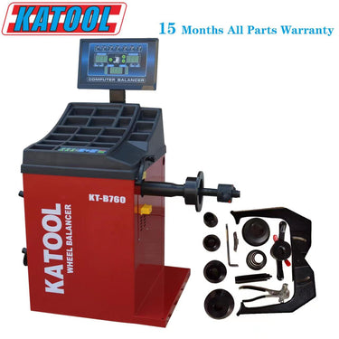 Katool KT-B760 Wheel Balancer — Katool KT-B760 Wheel Balancer + KT-MC2 Motorcycle Wheel Adaptor for Wheel Balancer