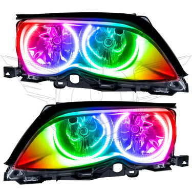 ORACLE Lighting 2002-2005 BMW 3 Series Pre-Assembled Halo Headlights - Black Housing