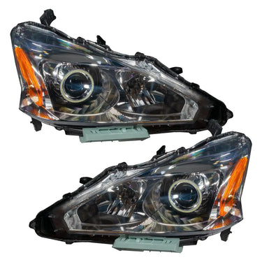 ORACLE Lighting 2013-2015 Nissan Altima Sedan Pre-Assembled Halo Headlights - (Halogen)
