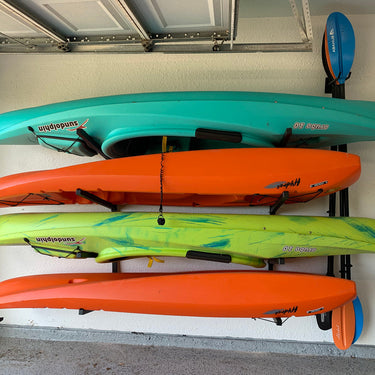Almacenamiento de kayak Champlain | Soporte ajustable para interiores | 4 niveles