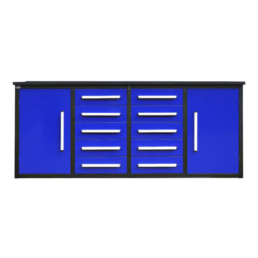 7ft Heavy Duty Workbench with 10 Drawers & 2 Cabinets