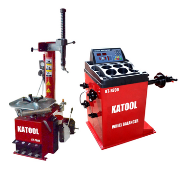 KATOOL KT-T800 Tire Changer & KT-B700 Wheel Balancer Combo — KATOOL KT-T800 Tire Changer & KT-B700 Wheel Balancer Combo + Motorcycle Adapter Kit (KT-MC1 + KT-MC2 Combo)