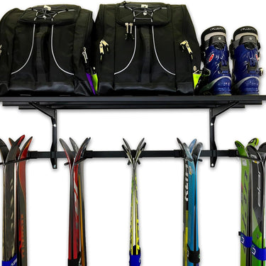 Estantería sólida Solitude Ski | Sistema de almacenamiento de pared ajustable | Capacidad para 10 pares de esquís