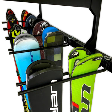 Estantería sólida Solitude Ski | Sistema de almacenamiento de pared ajustable | Capacidad para 10 pares de esquís