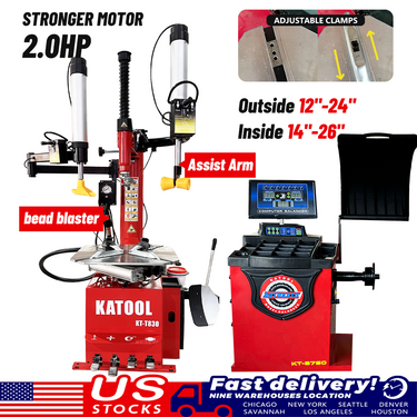 KATOOL KT-T830 Tire Changer & KT-B750 Wheel Balancer Combo — KATOOL KT-T830 Tire Changer & KT-B750 Wheel Balancer Combo only
