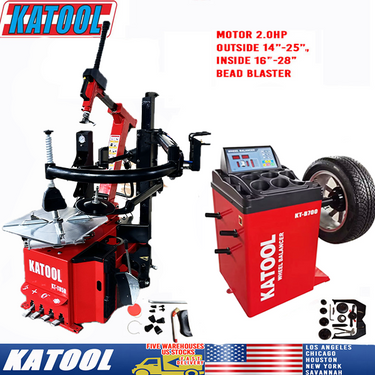 KATOOL KT-T850 Tire Changer & KT-B700 Wheel Balancer Combo — KATOOL KT-T850 Tire Changer & KT-B700 Wheel Balancer Combo and Motorcycle Adapter Kit (KT-MC1 + KT-MC2 Combo)