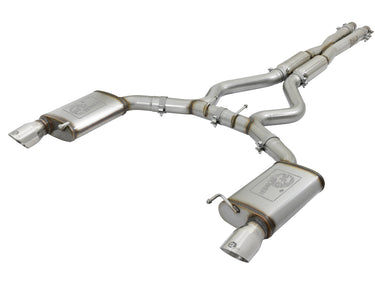 aFe Power aFe Power Ford Mustang 15-17 V8-5.0LV6-3.7L MACH Force-Xp 304 Stainless Steel Cat-Back Exhaust w Resonator Polished Tip 49-33087-P | 49-33087-P