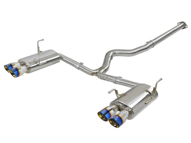 aFe Power aFe Power Subaru WRXSTi 15-21 H4-2.02.5L t Takeda 3 IN to 2-14 IN 304 Stainless Steel Cat-Back Exhaust w Blue Flame Tip 49-36801-L | 49-36801-L