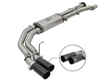 aFe Power aFe Power Ford F-150 Raptor 17-20 V6-3.5L tt Rebel Series 3 IN 409 Stainless Steel Cat-Back Exhaust System wBlack Tip 49-43091-B | 49-43091-B