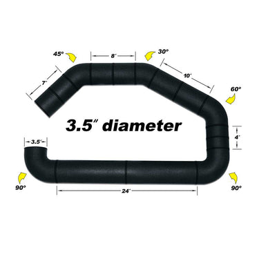 Airaid AIRAID TUBE INTAKE 3.5 INCH UNIVERSAL WHOLE 100-350 | 100-350