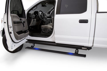AMP Research PowerStep XL Black Plug N Play System - includes OEM style illumination - Crew Cab Only | 77151-01A