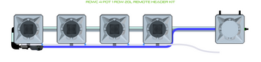 ALIEN RDWC 4 Pot 1 Row Kit