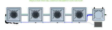 ALIEN RDWC 4 Pot 1 Row Kit