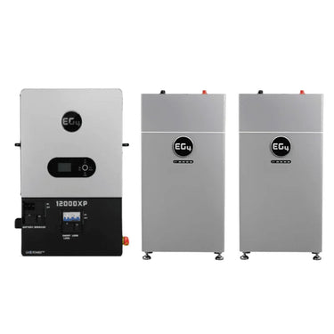 Inversor EG4 12K XP y paquete de baterías de pared para interiores de 314Ah | Energía autónoma de 48 V | BMS inteligente + autocalentamiento | Garantía de 10 años