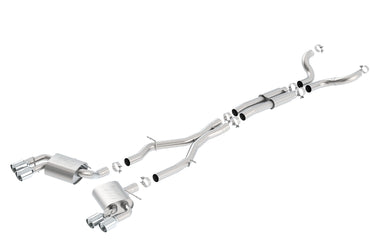 Borla Exhaust Borla CAMARO SS 16-24 LT1 20-24 6.2L V8 ATMT RWD 2DR 3 2.25 WO DUAL MODE VALVES FOR USE WITH LONG TUBE HEADERS ATAK D RD RL AC SR TIP: 4 RD X 6.25 140688 | 140688