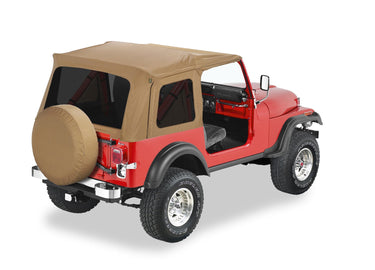 Bestop Supertop Classic Replacement Soft Top Spice Jeep 76-95 CJ7/Wrangler; No doors included; Tinted side and rear windows | 54599-37