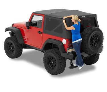 Supertop NX Complete Replacement Soft Top Black Diamond Jeep 07-17 Wrangler 2-Door; No doors included; Tinted side and rear windows (Large OEM style rear curtain)