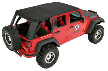 Bestop Jeep 2007-2018 Wrangler JK Unlimited Trektop Pro Hybrid Soft Top | 54863-17