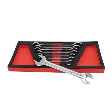 BoxoUSA 9-Piece Metric Double Open End Wrench Set | 1/3rd EVA Foam BX007-R2
