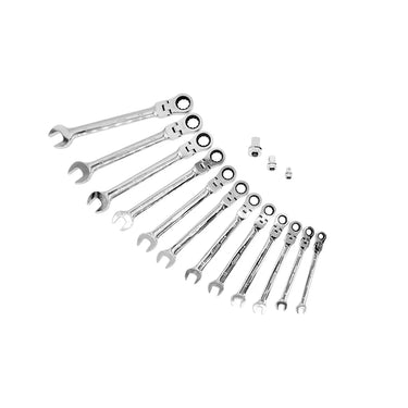 15-Piece Metric Flex Head Ratcheting Wrench Set | 1/3rd EVA Foam