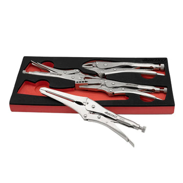 BoxoUSA 4-Piece Locking Pliers Set | 1/3 Drawer EVA Foam BX054-R