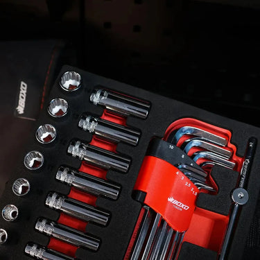 BoxoUSA 72-Piece 1/4" Drive Metric 12-Point Socket Set | 1/3rd EVA Foam BX230-R2
