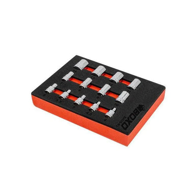 BoxoUSA 13 Piece 1/4" Drive Spline Socket Set | 1/9th EVA Foam BX503-R2