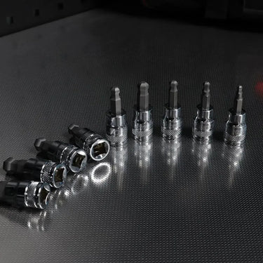 BoxoUSA 9-Piece 3/8" Drive Ball Point Hex Bit Socket Set BX587-R2