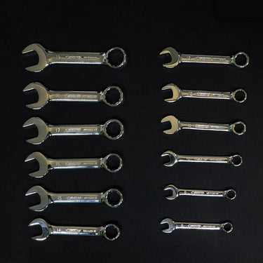 BoxoUSA 12-Piece Metric Stubby Combination Spanner Set | 2/9 Drawer EVA Foam BX871-R2