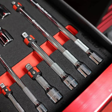 BoxoUSA 11-Piece Master Quick Release Locking Extension Bar Set | 1/3 Drawer EVA Foam BX894-R2