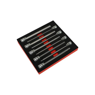 BoxoUSA 9-Piece 3/8" Drive Extra Long SAE Hex Bit Socket Set BX909-R2