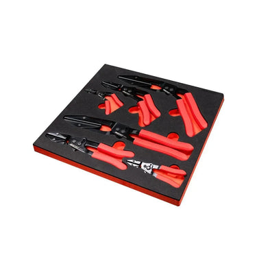 BoxoUSA 6-Piece Pinch Off Pliers Set | 2/3 Drawer EVA Foam BX917-R