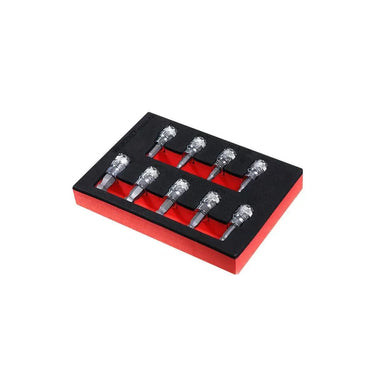BoxoUSA 9-Piece 3/8" Drive SAE Ball Point Hex Bit Socket Set | 1/9 Drawer EVA Foam BX926-R2