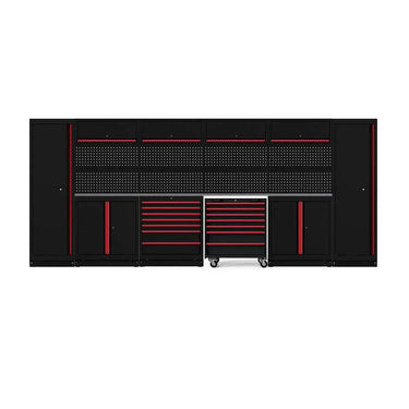 BoxoUSA OSM Pro Series | 184" 21-Piece Professional Organized Storage Modules Build Out | 14-Drawers, 10-Cabinets OSM-B1-R