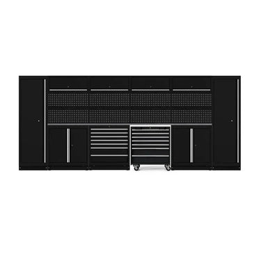 Serie OSM Pro | Capacidad para 222 herramientas | Módulos de almacenamiento profesional organizado de 184" con 21 piezas | 14 cajones, 10 gabinetes