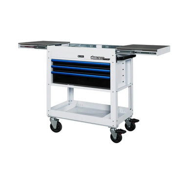 BoxoUSA Pro Series | 35" 3-Drawer Slide-Top Service Cart Tool Box | No Trim UAS340071L-W-1