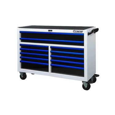 BoxoUSA Pro Series | 53" 12-Drawer Rolling Tool Box with Anti-Tip | No Trim UAT530121LM-W-1