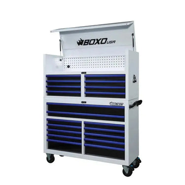 BoxoUSA Pro Series | 53" 20-Drawer Rolling Tool Box 53TB-W-B