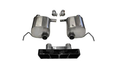 2.75 Inch Valve-Back Sport Exhaust w X-Pipe Dual Rear Exit Polygon Polished Tip 14-Present Chevy C7