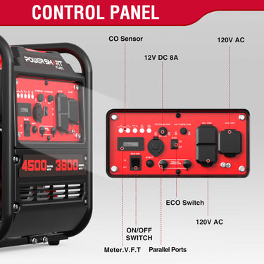 Generador inversor de marco abierto de 4500 W con alerta de CO DB5041C