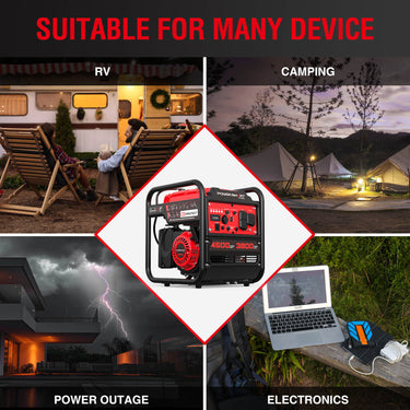 Generador inversor de marco abierto de 4500 W con alerta de CO DB5041C