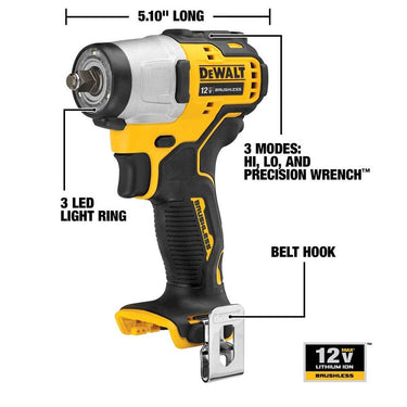DEWALT DCF902B XTREME™ 12V MAX* Brushless 3/8 in. Cordless Impact Wrench (Tool Only)