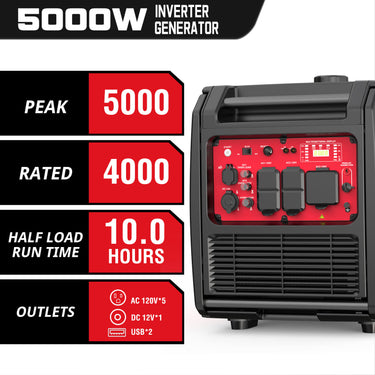 Generador inversor de 5000 W con alerta de CO DH5050E