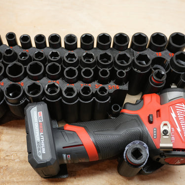 Packout Insert For M12 Sub-Compact 3/8" Impact Wrench + 43-piece Impact Socket Set (SWASH sub)