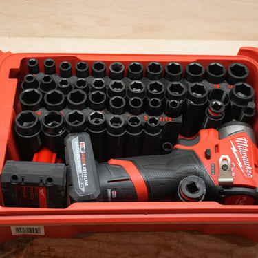 Packout Insert For M12 Sub-Compact 3/8" Impact Wrench + 43-piece Impact Socket Set (SWASH sub)